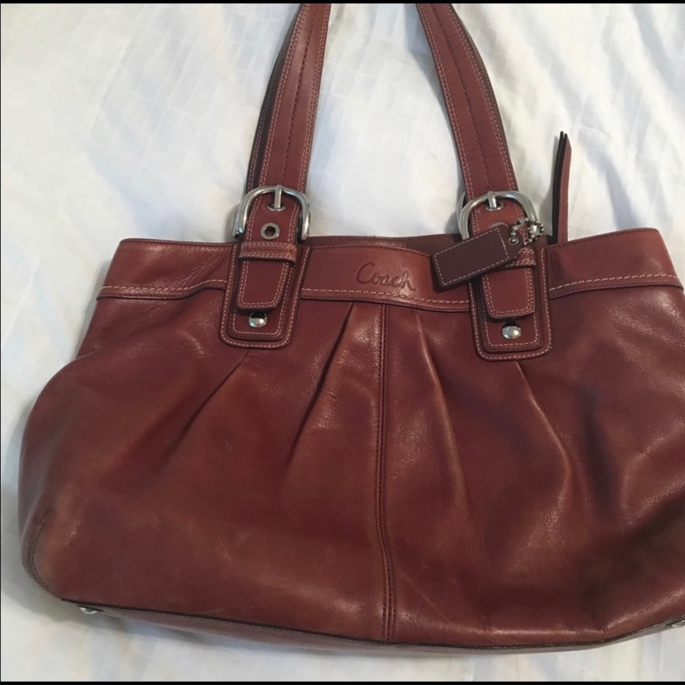Large Coach bag - beautiful buttery cognac leather